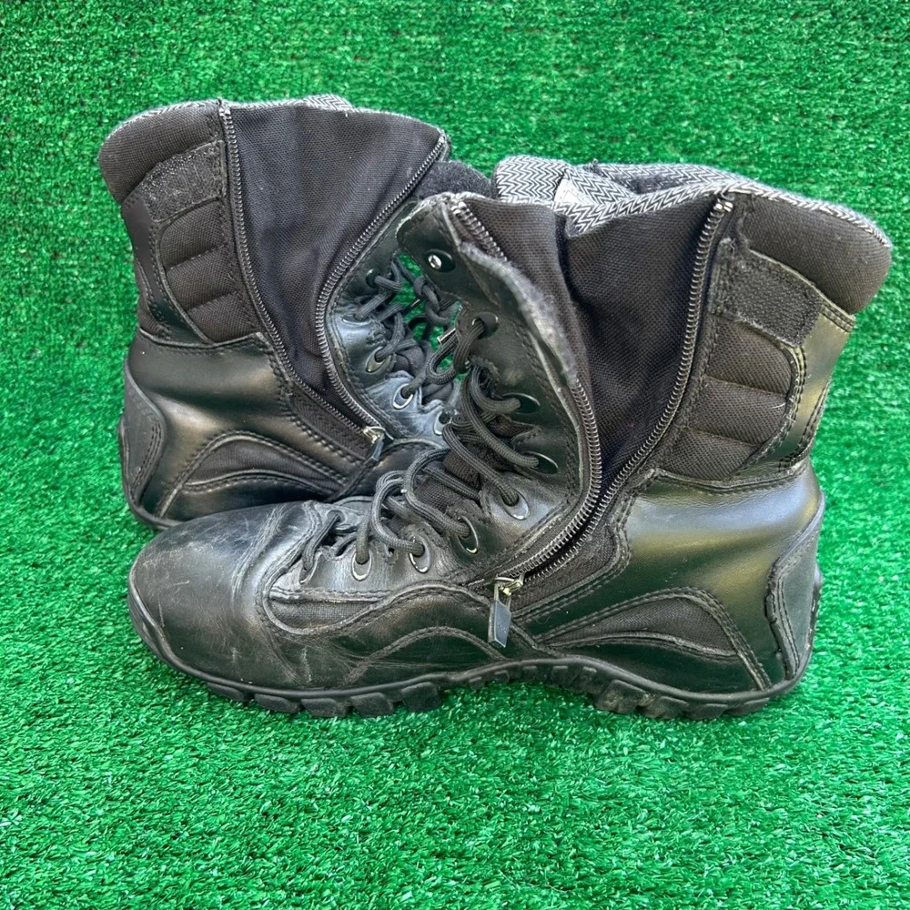 Tactical Research TR960 Khyber Black Leather Waterproof Side Zip Boots Mens 8R